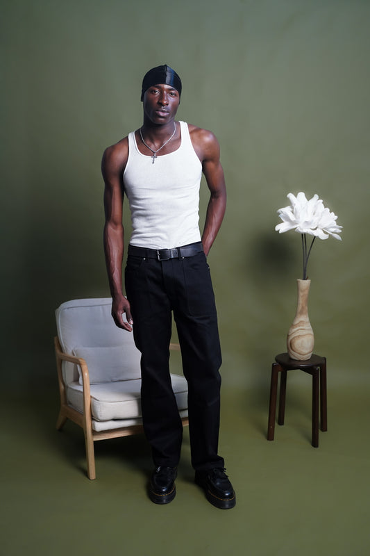 Straight Leg Jet-Black Selvedge