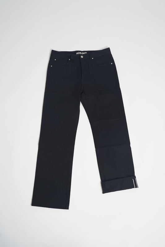 Straight Leg Jet-Black Selvedge